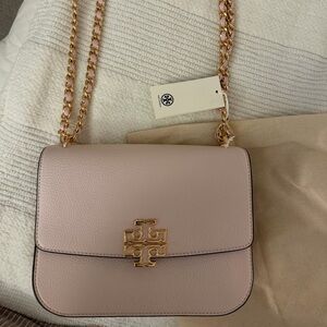 NWT Tory Burch Delicate Pink Shoulder Bag with Gold Chain